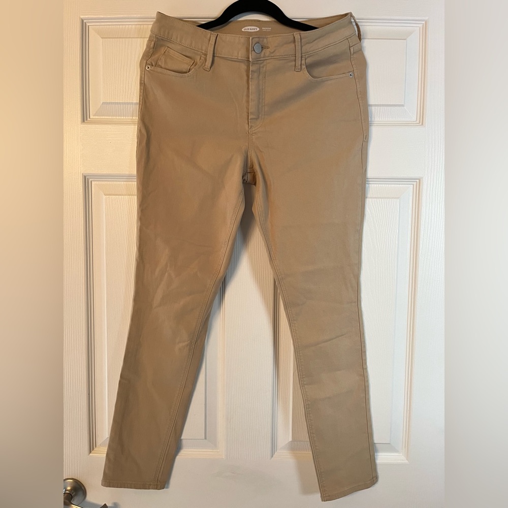 Old Navy Rockstar Super Skinny Tan/Beige Jeans (12)
